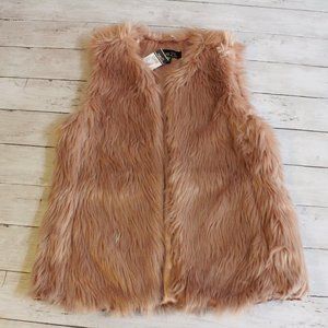 Rue 21 Women's Winter Faux Fur Vest Size S M Pink